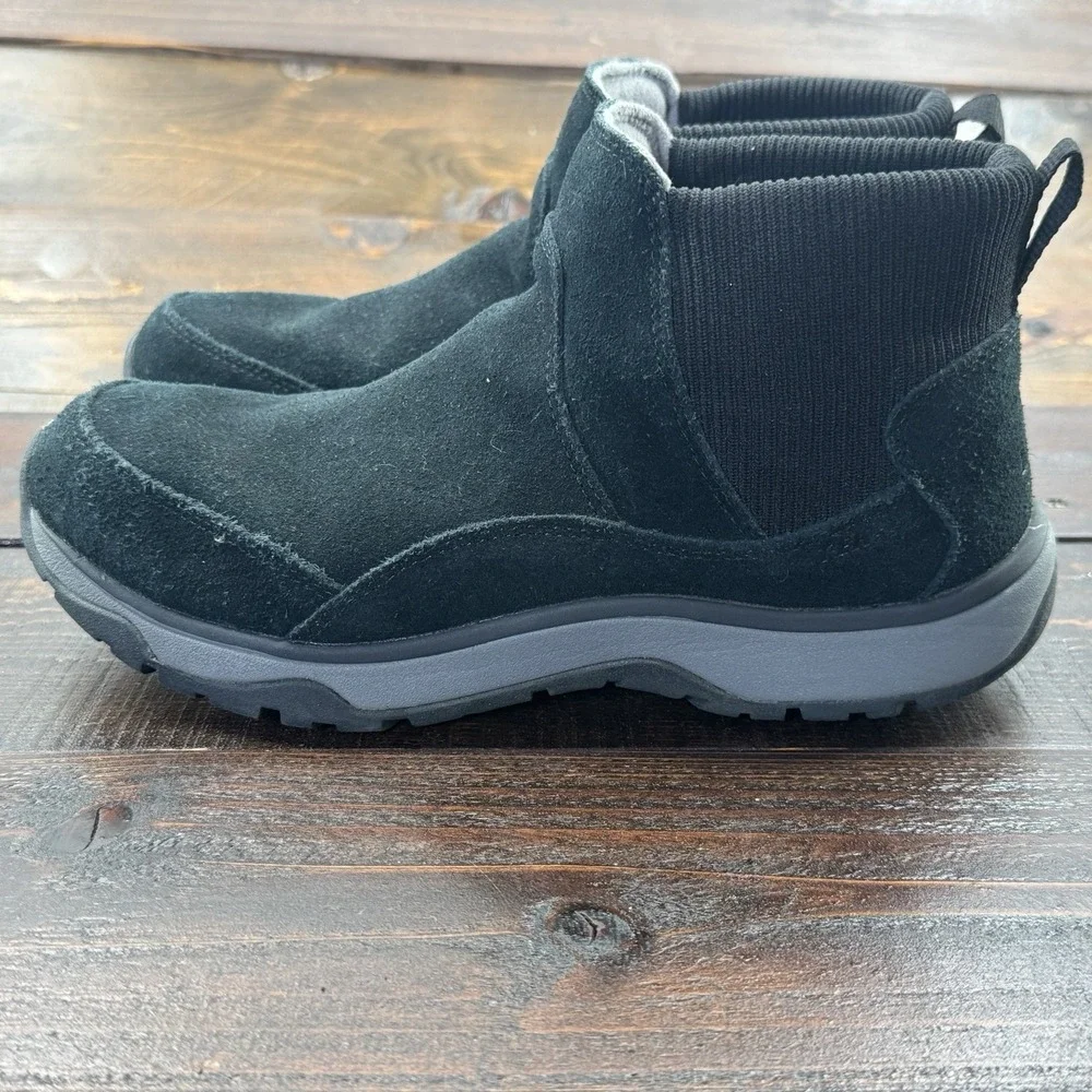 L.L. Bean Tek 2.5 Women's Snow Sneakers Boots Ankle Winter Size 10 M Black Suede
